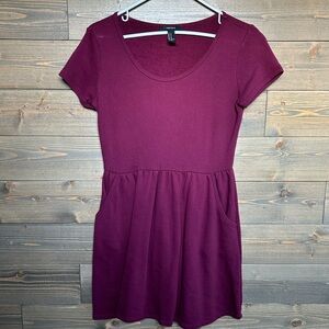 Forever 21 comfy maroon t-shirt dress with pockets